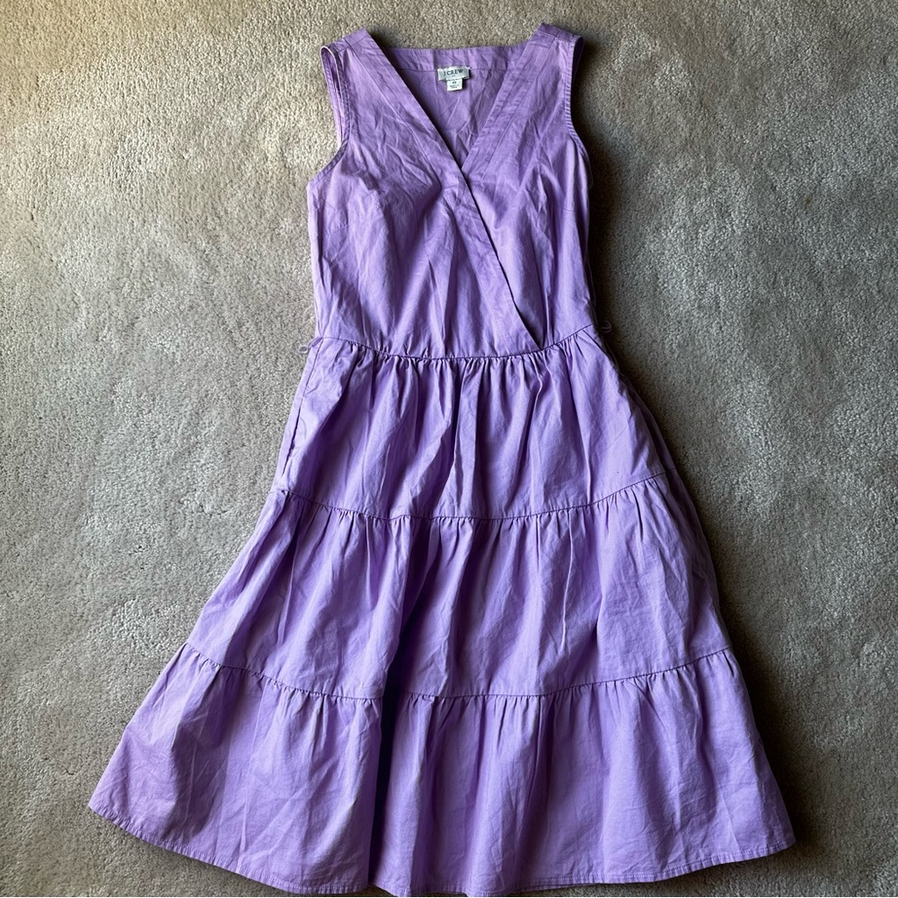J.CREW Lavender Sleeveless Tiered Dress